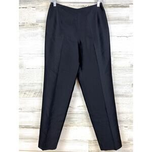 Talbots Womens 6P Black 100% Pure Silk High Waist Tailored Dress Pant Slacks NEW